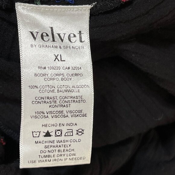 Anthropologie Velvet Graham and Spencer Loane Embroidered Peasant Dress XL (READ - Picture 9 of 13